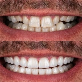 before-after photo installation-of-a-veneer